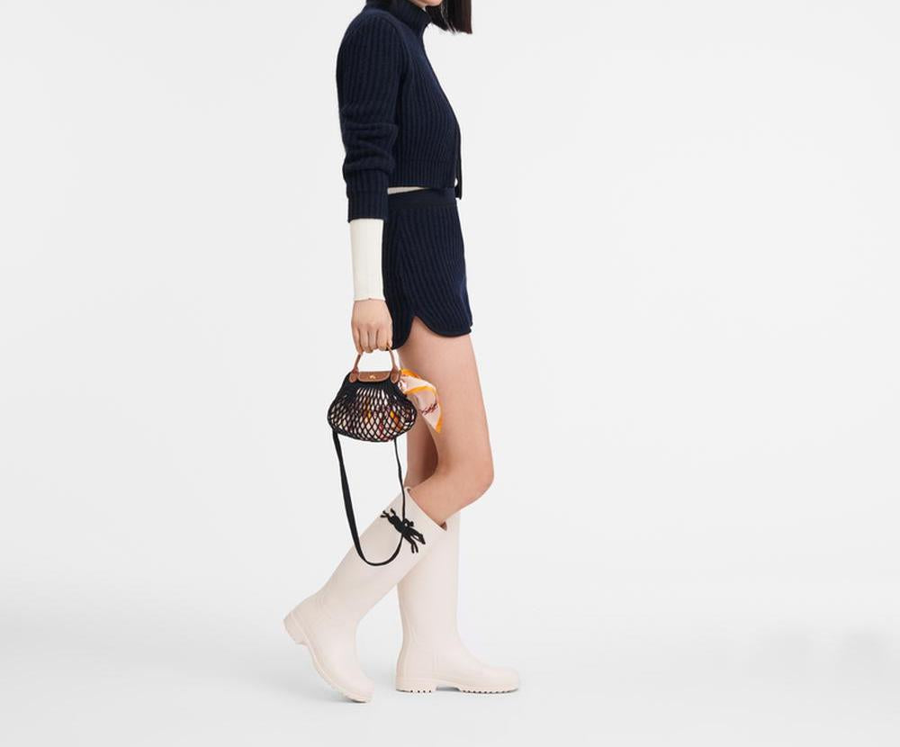 حقيبة LONGCHAMP النسائية XS Mesh Le Pliage Filet باللون الأسود 10139HVH001