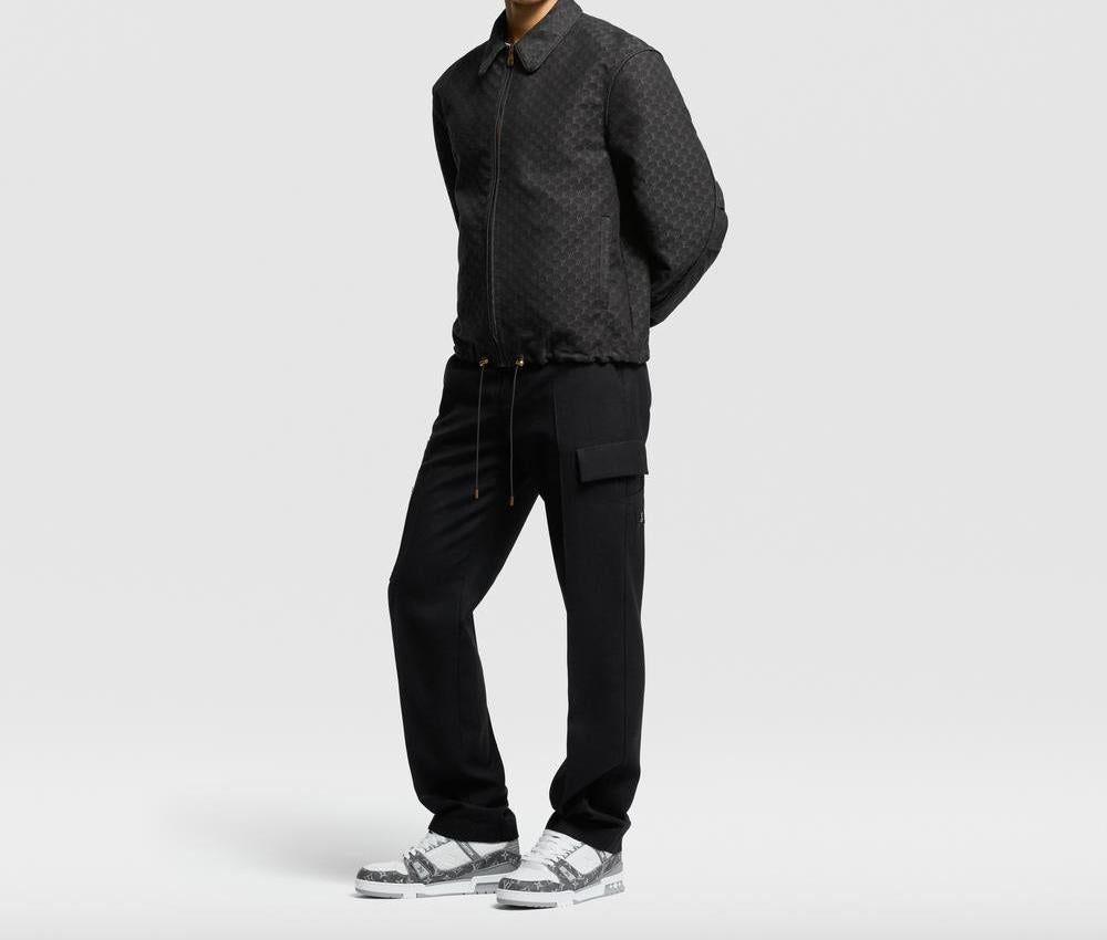 حذاء رياضي Louis Vuitton LV Trainer للرجال باللون الرمادي 1ADF5C