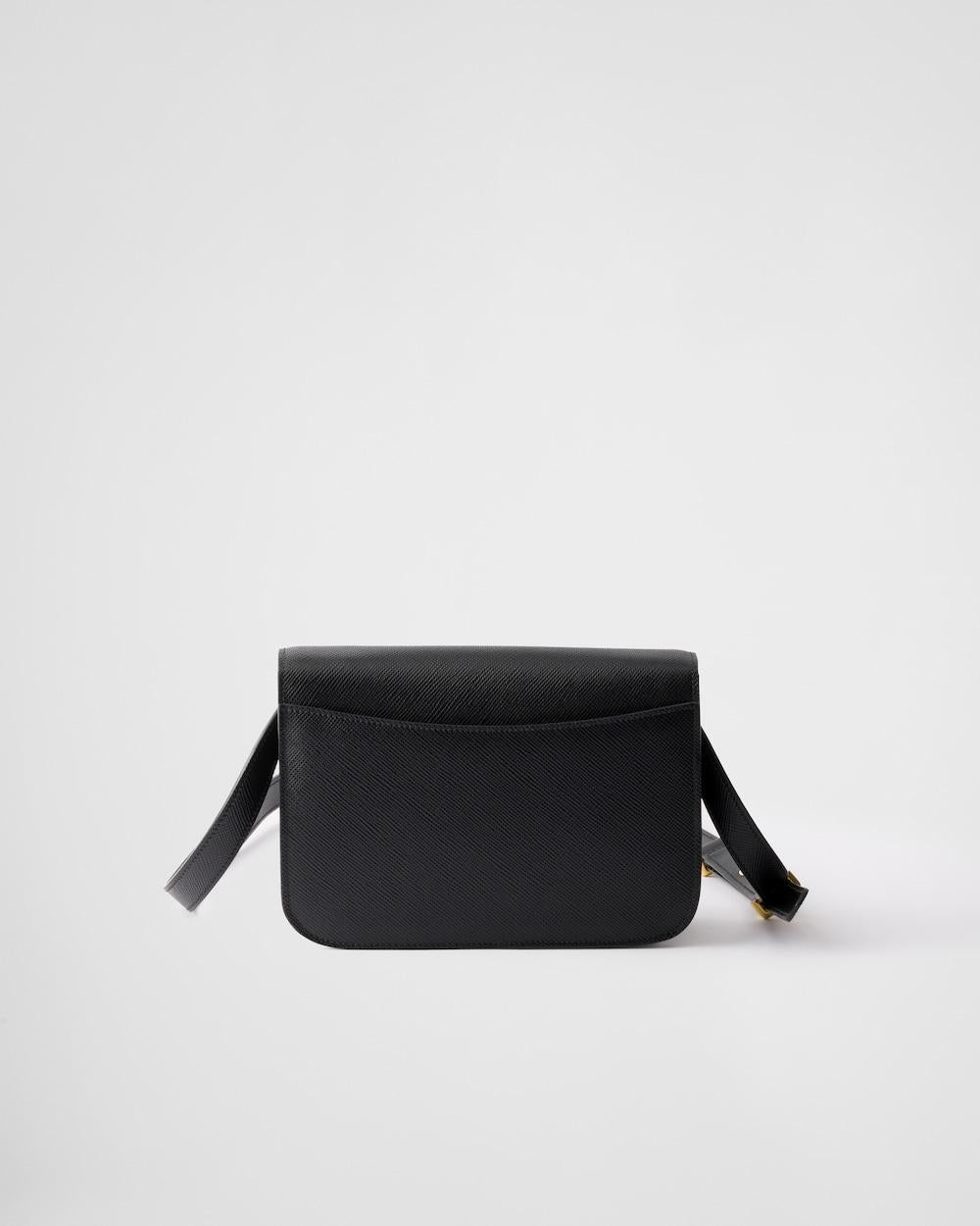 PRADA Women Saffiano leather flap shoulder bag Black 1BD320_2A4A_F0002_V_YTO