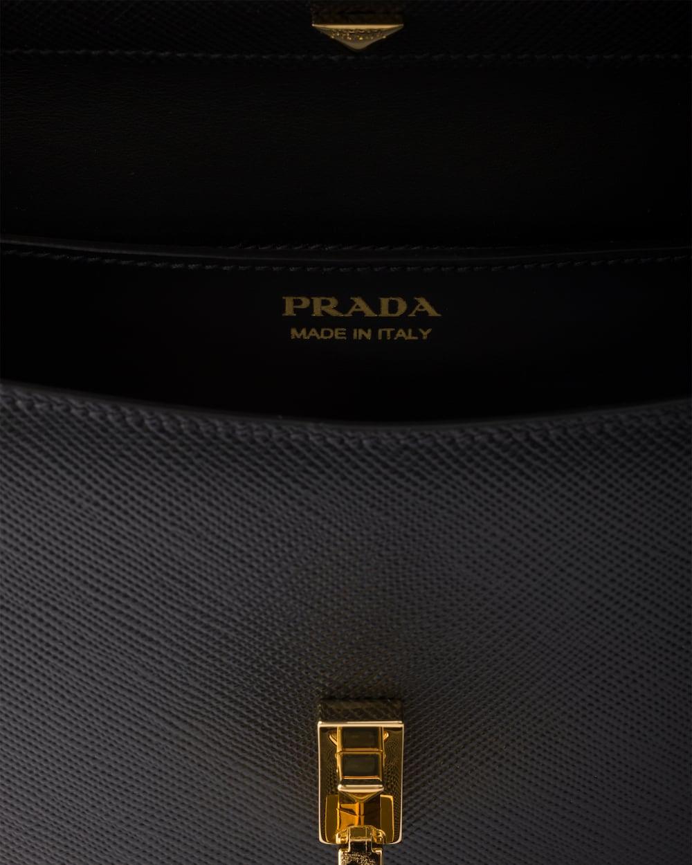 PRADA Women Saffiano leather flap shoulder bag Black 1BD320_2A4A_F0002_V_YTO