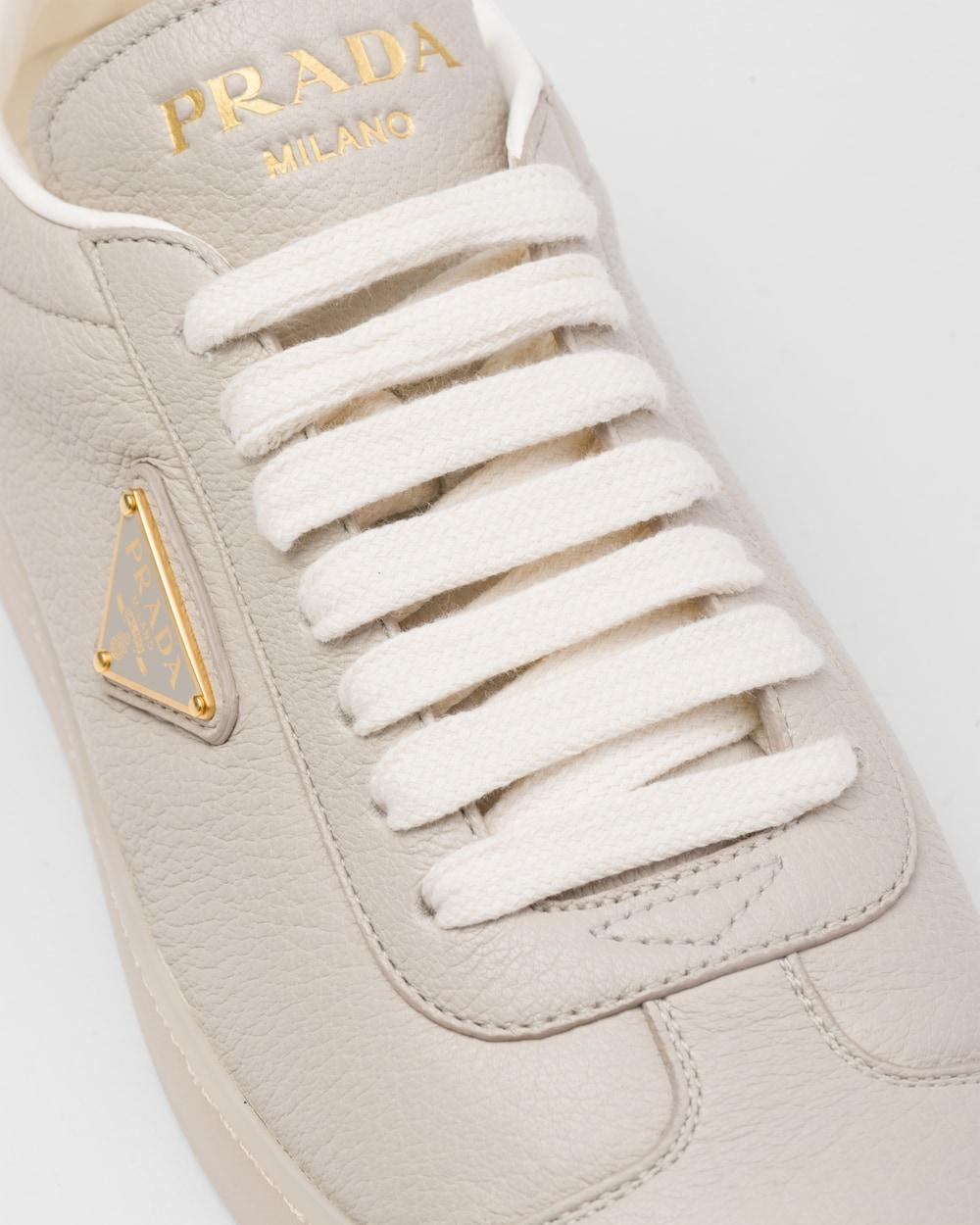 PRADA Women Leather sneakers Pumice Stone 1E413N_013_F0D32_F_025