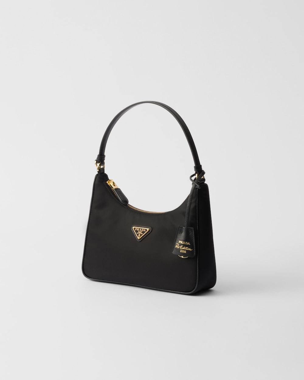 PRADA Women Prada Re-Edition 2005 Re-Nylon and Saffiano mini bag Black 1N204M_R064_F0632