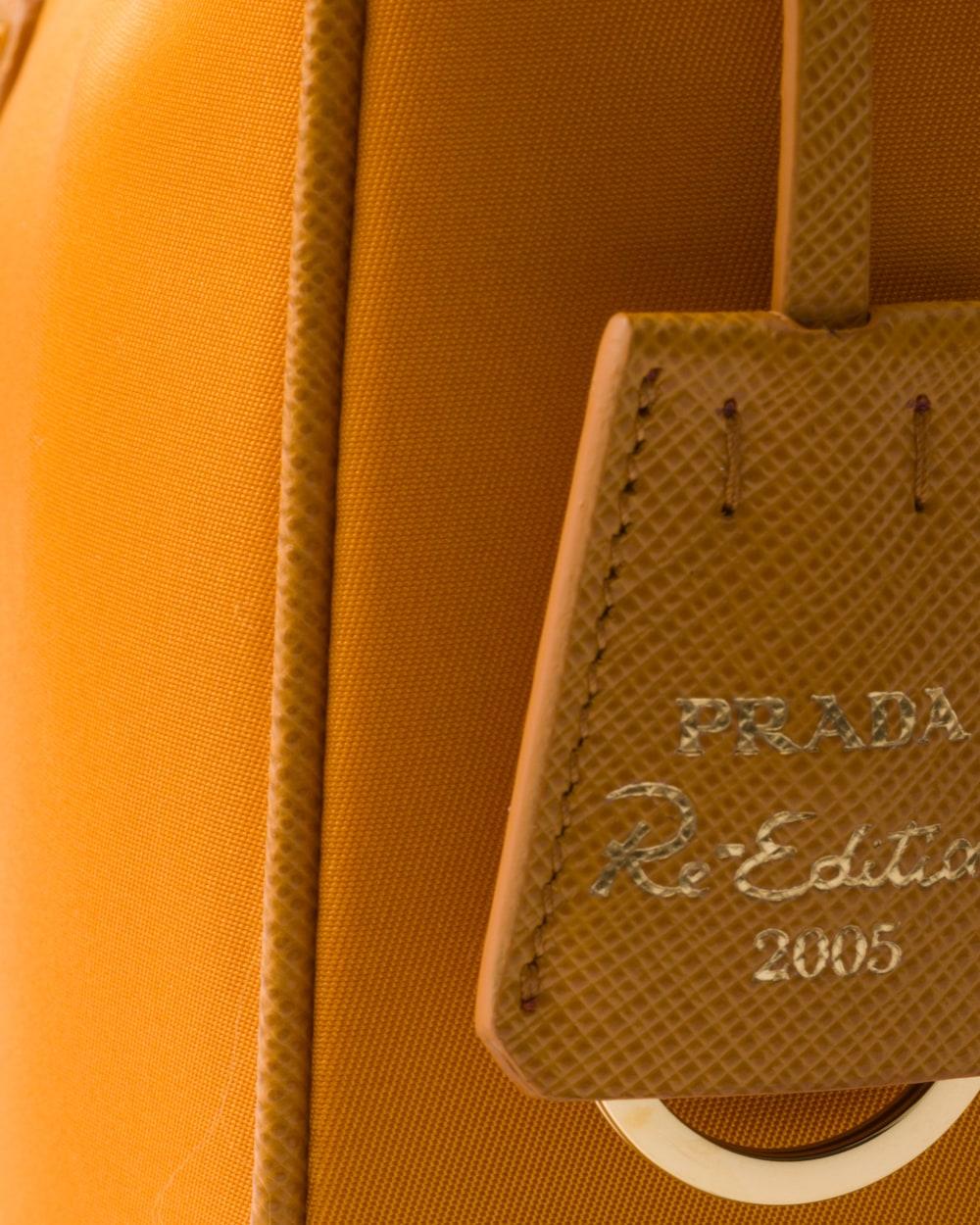 PRADA Women Prada Re-Edition 2005 Re-Nylon and Saffiano mini bag Amber 1N204M_R064_F0IJX