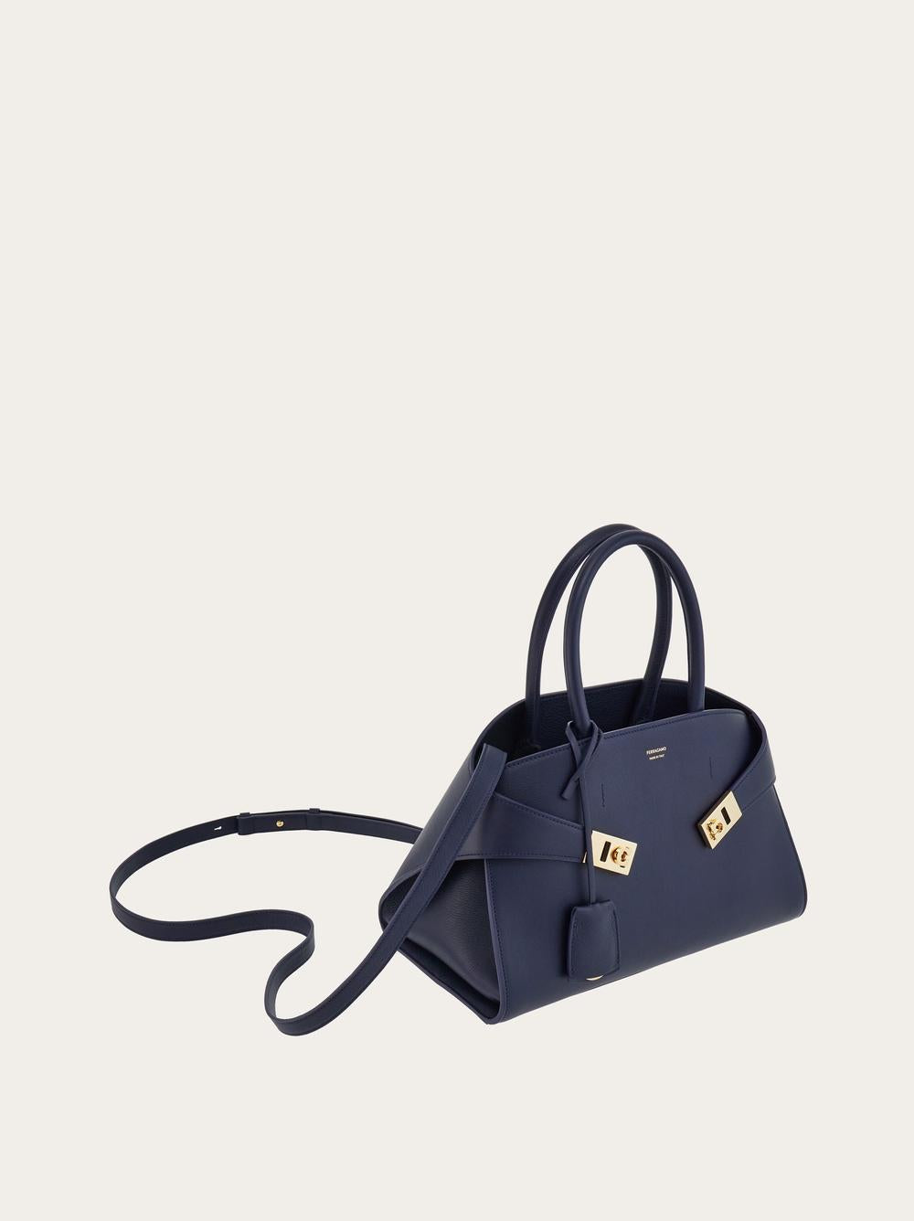 FERRAGAMO Women Hug Handbag (M) Midnight Blue 215608 766762