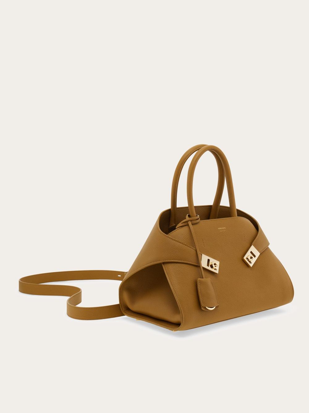 FERRAGAMO Women Hug Handbag (M) Burnt Ochre 215608 777522