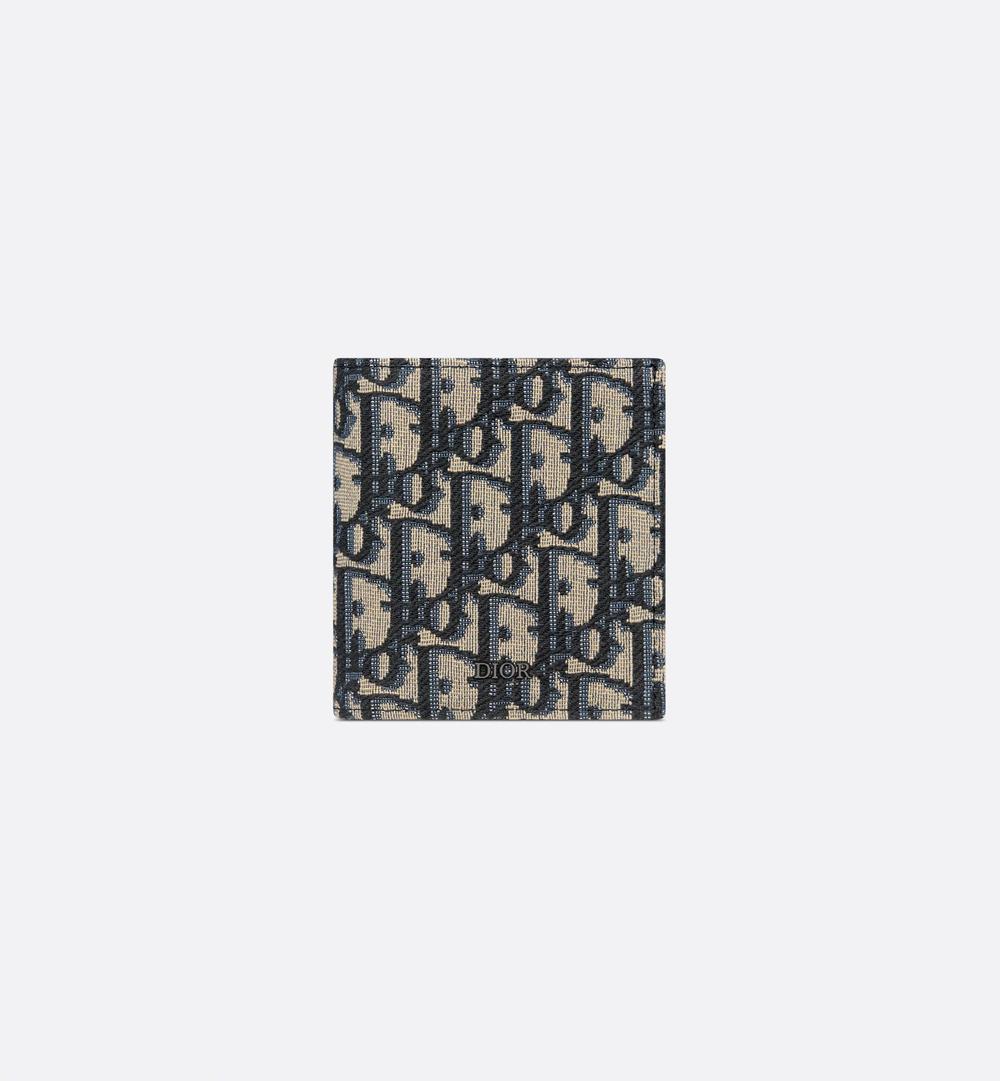 DIOR Men Vertical Bi-Fold Wallet beige and black 2ESBH072YSE_H05E