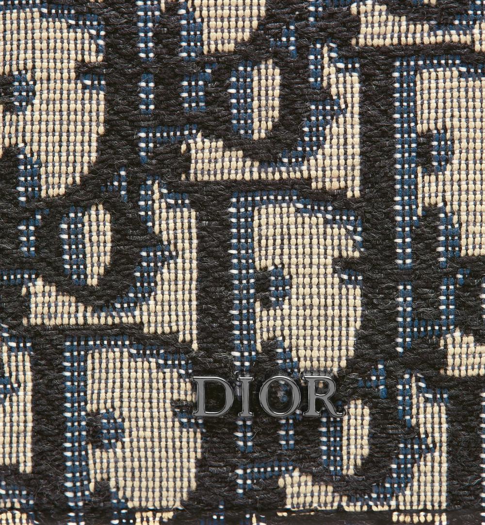 DIOR Men Vertical Bi-Fold Wallet beige and black 2ESBH072YSE_H05E