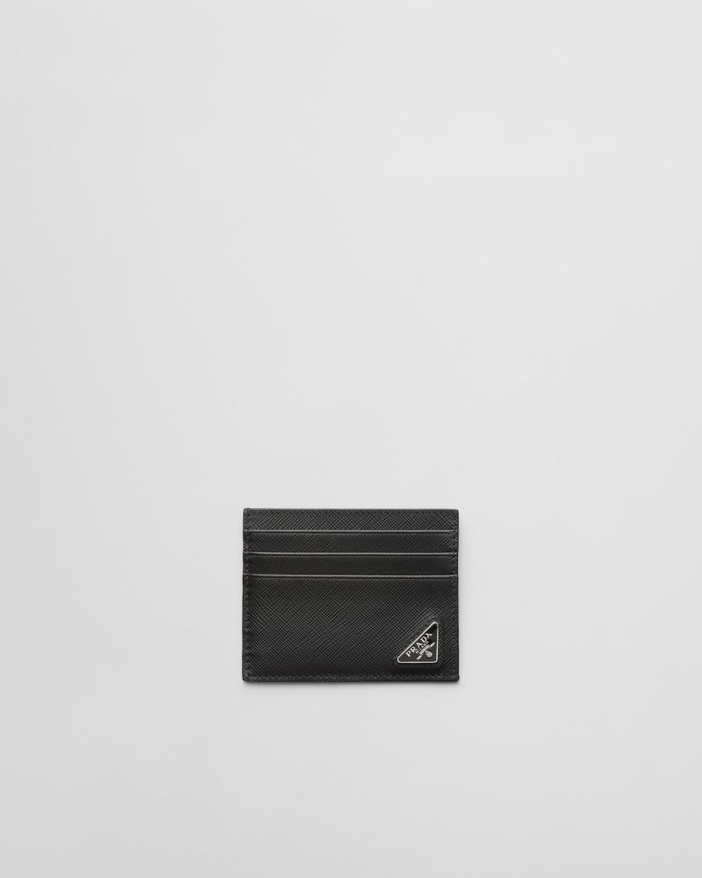 PRADA Men Saffiano leather card holder Black 2MC223_QHH_F0002