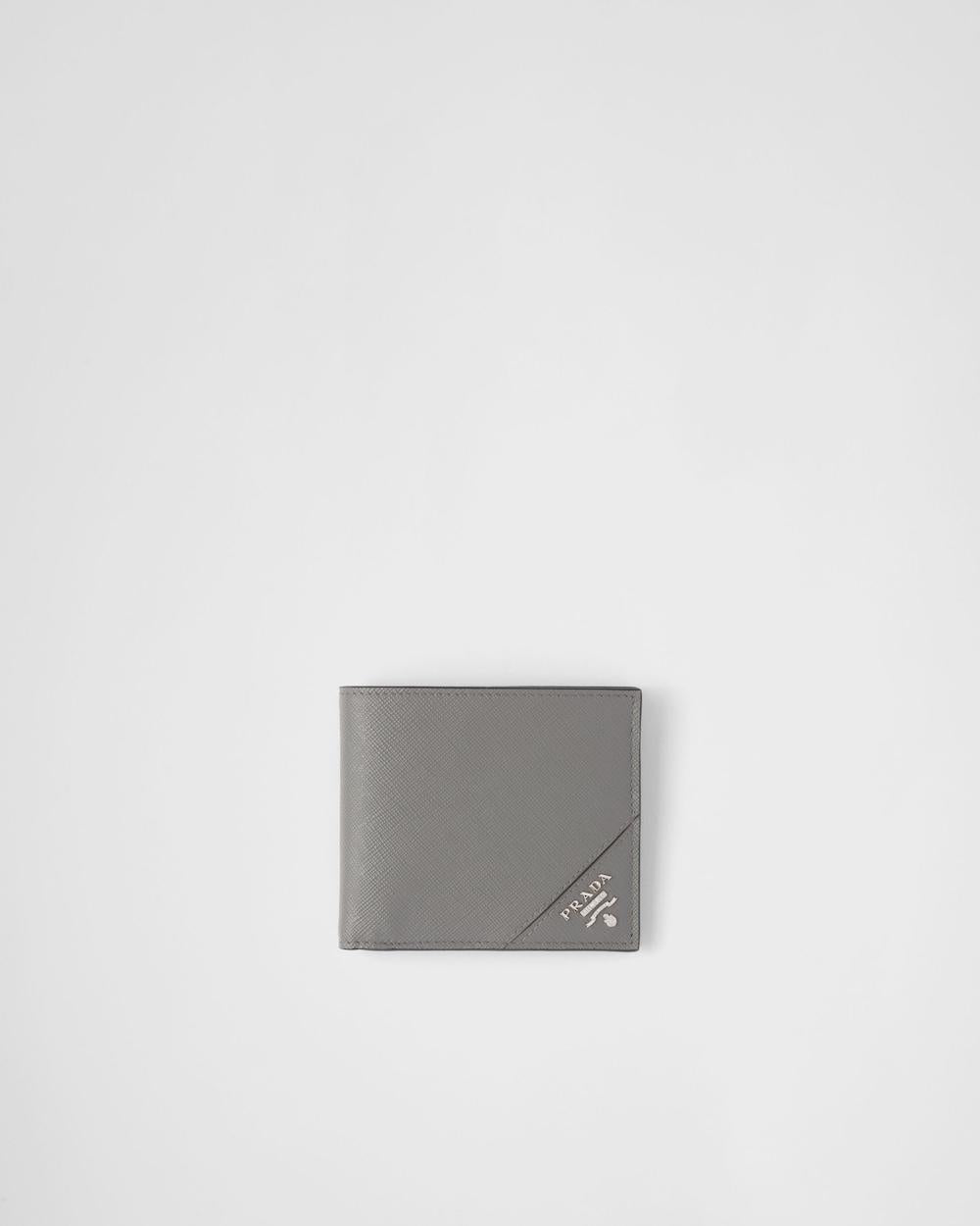 PRADA Women Leather wallet Marble Grey 2MO233_QME_F0K44