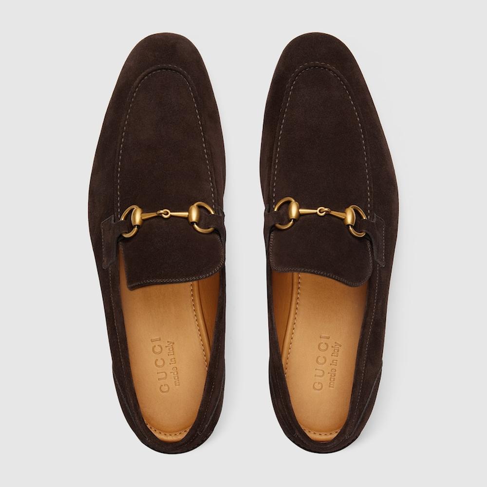 GUCCI Men Gucci Jordaan loafer dark brown suede 406994 CH000 2140