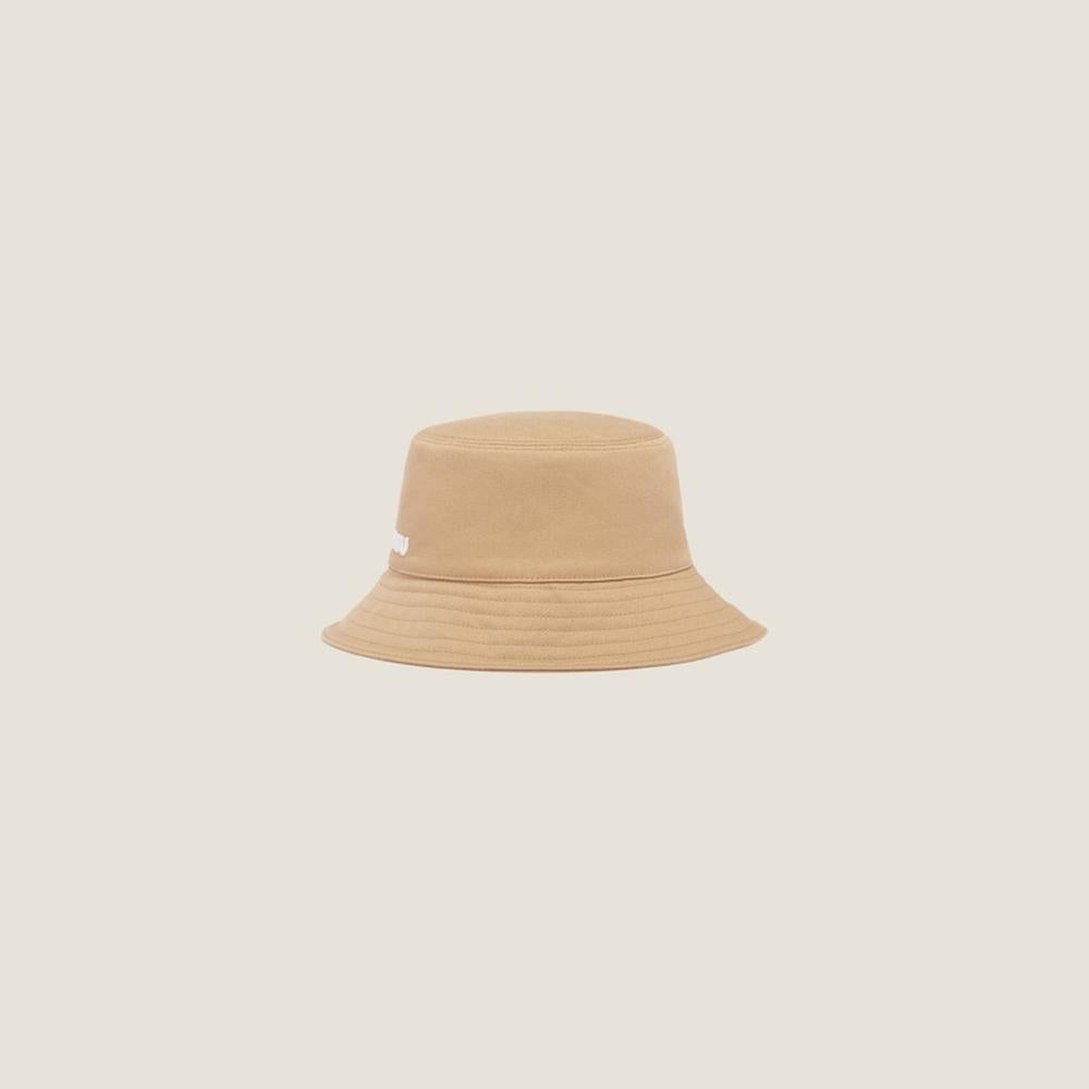 MIU Women Drill bucket hat Khaki/White 5HC196_2DXI_F011P