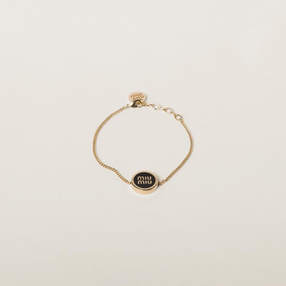 MIU Women Enameled metal bracelet Black 5IB507_2F6T_F0002