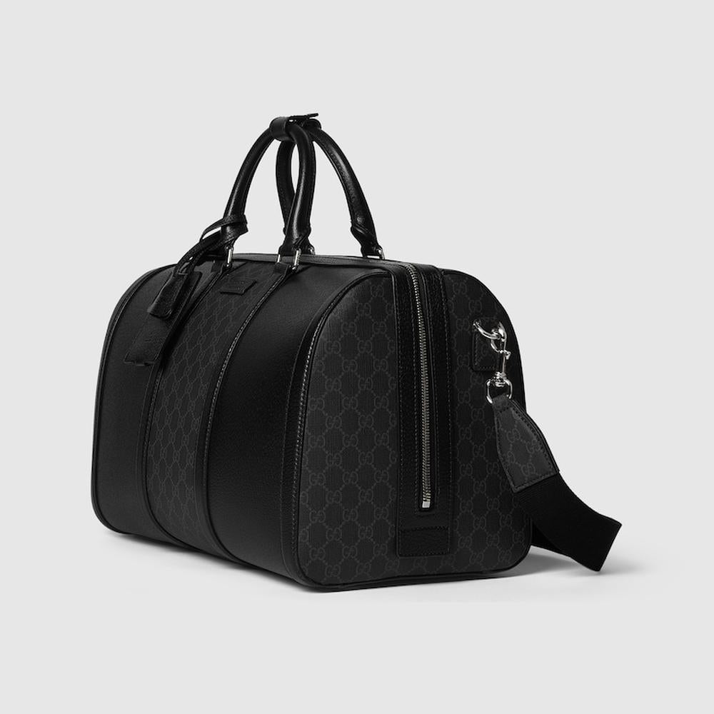 GUCCI Men GG medium duffle bag Black Supreme canvas 795458 FADJK 1000