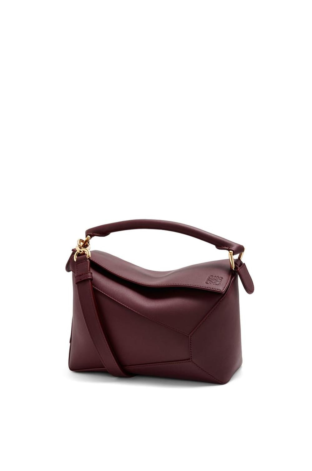 LOEWE Women Small Puzzle bag in classic calfskin Dark Burgundy A510P60X41-7240
