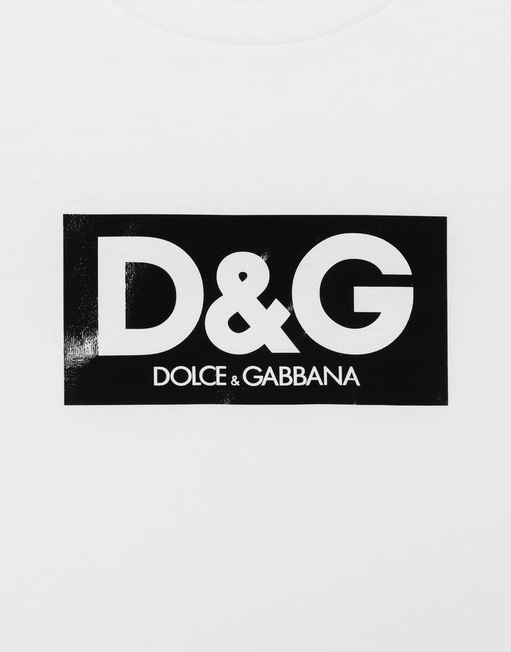 Dolce & Gabbana Men Cotton round-neck T-shirt with patch White G8QI4TFU7EQW0800