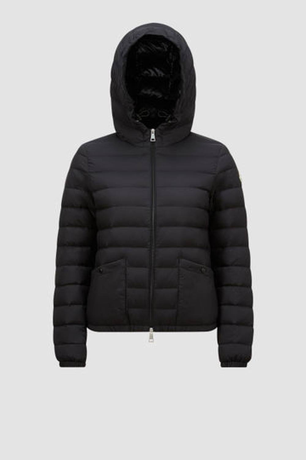MONCLER Women Hede Hooded Short Down Jacket Black K10931A000695986E999