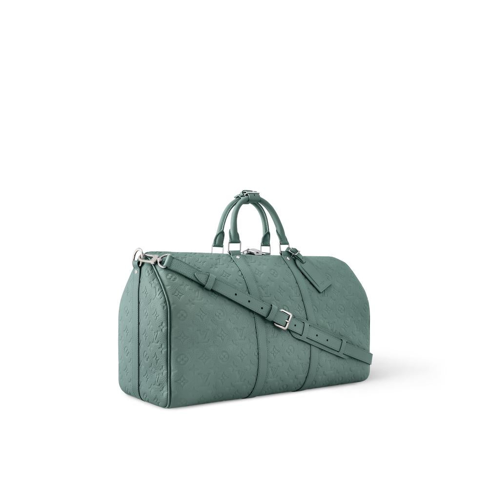 Louis Vuitton Men Keepall Shoulder Bag 50 Water green M13976