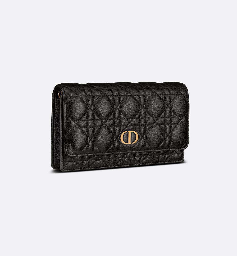 DIOR Women Dior Caro Chain Pouch Soft black S5134UWHC_M900