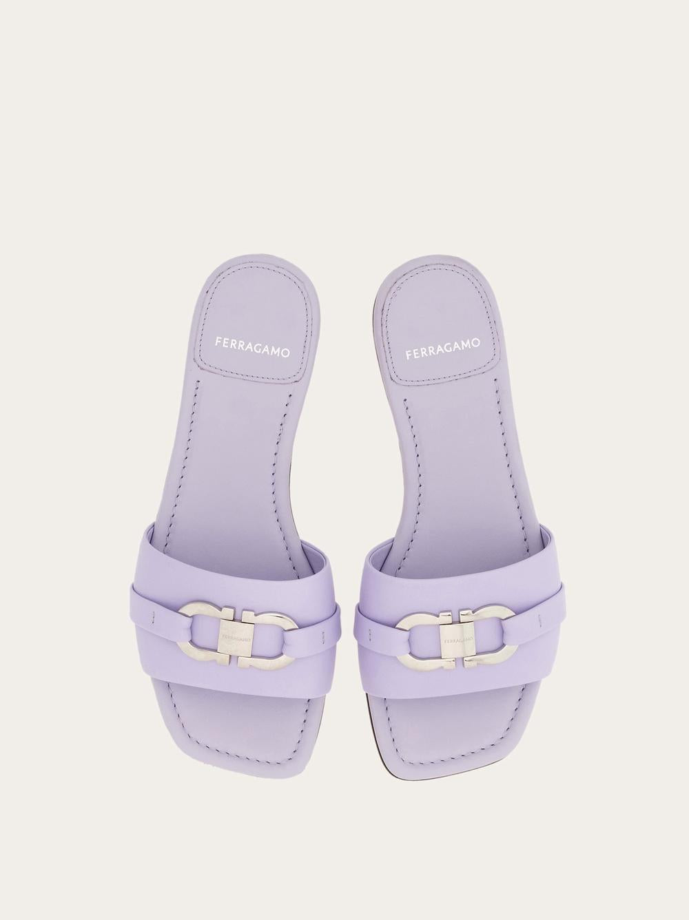 FERRAGAMO Women Gancini Ornament Slide Lavender 01G997 775068