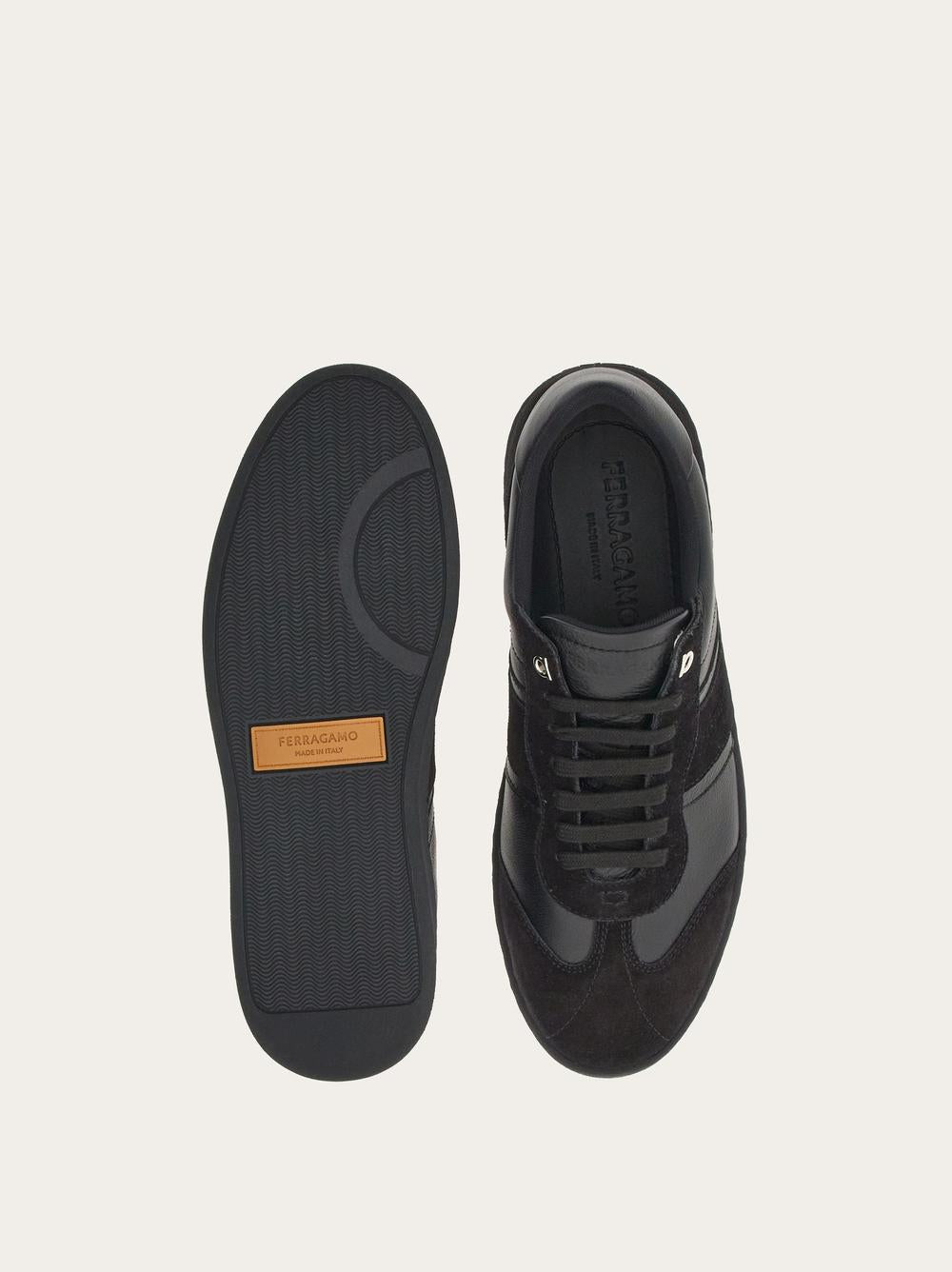 FERRAGAMO Men Low-top sneaker with signature Black 021572 765745