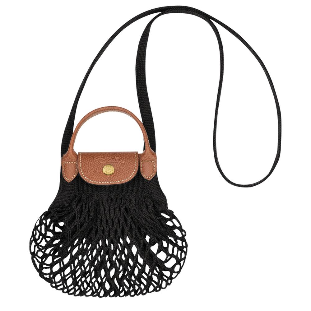 حقيبة LONGCHAMP النسائية XS Mesh Le Pliage Filet باللون الأسود 10139HVH001