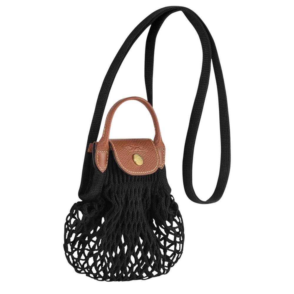 حقيبة LONGCHAMP النسائية XS Mesh Le Pliage Filet باللون الأسود 10139HVH001