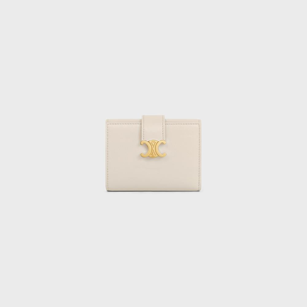 CELINE Women FINE WALLET VICTOIRE in SUPPLE CALFSKIN PALE BEIGE 10M963GHH.02PA