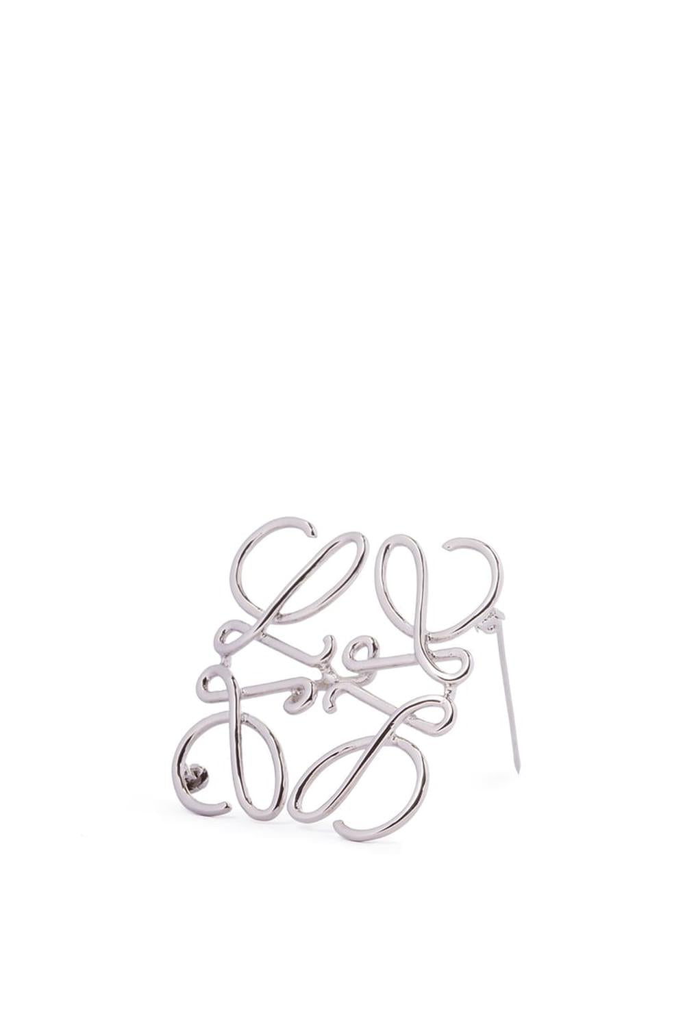 LOEWE Women Anagram brooch in metal Palladium 111.25.020-9230