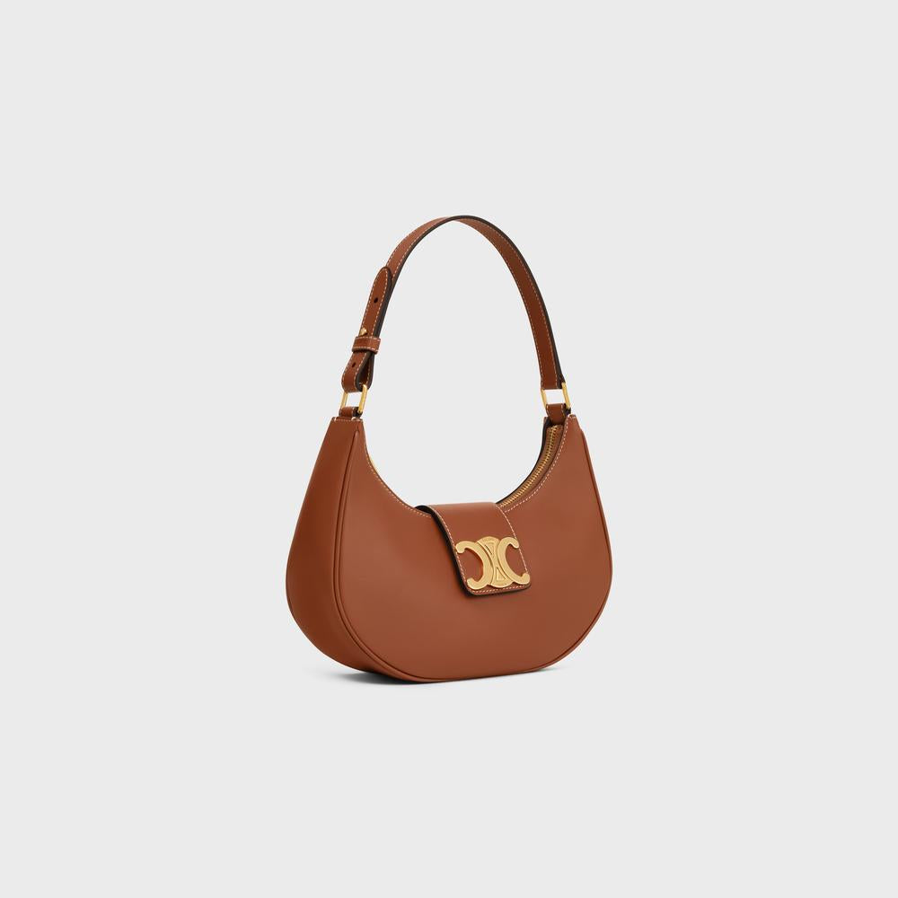 CELINE Women MEDIUM AVA TRIOMPHE BAG in Smooth Calfskin TAN 114493DGQ.04LU