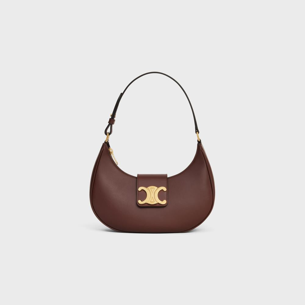 CELINE Women MEDIUM AVA TRIOMPHE BAG in Smooth Calfskin CHESTNUT 114493DGQ.18CH