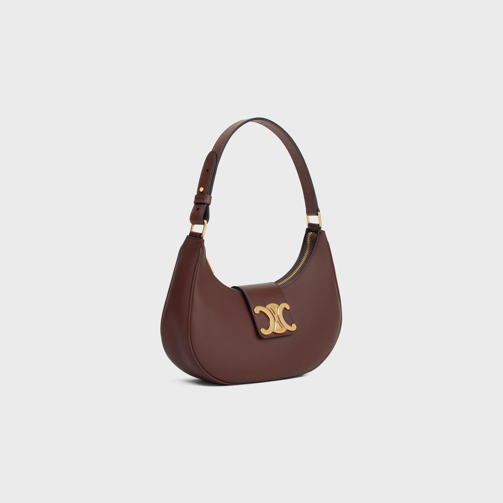 CELINE Women MEDIUM AVA TRIOMPHE BAG in Smooth Calfskin CHESTNUT 114493DGQ.18CH