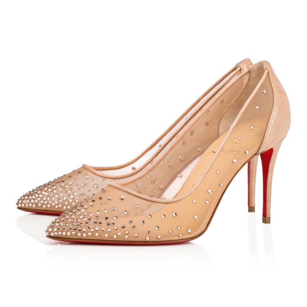 CHRISTIAN LOUBOUTIN Women Follies Strass Beige 1190715F065