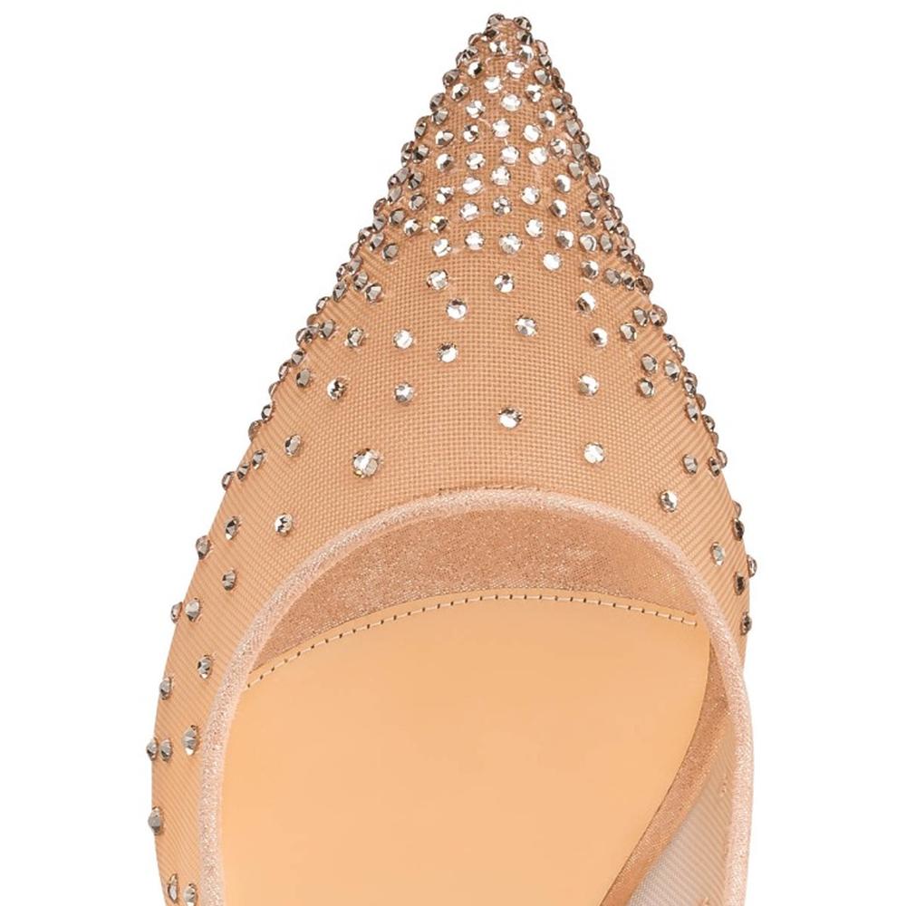 CHRISTIAN LOUBOUTIN Women Follies Strass Beige 1190715F065