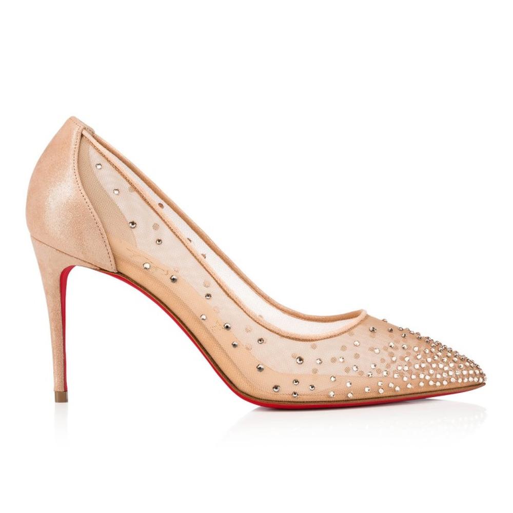 CHRISTIAN LOUBOUTIN Women Follies Strass Beige 1190715F065