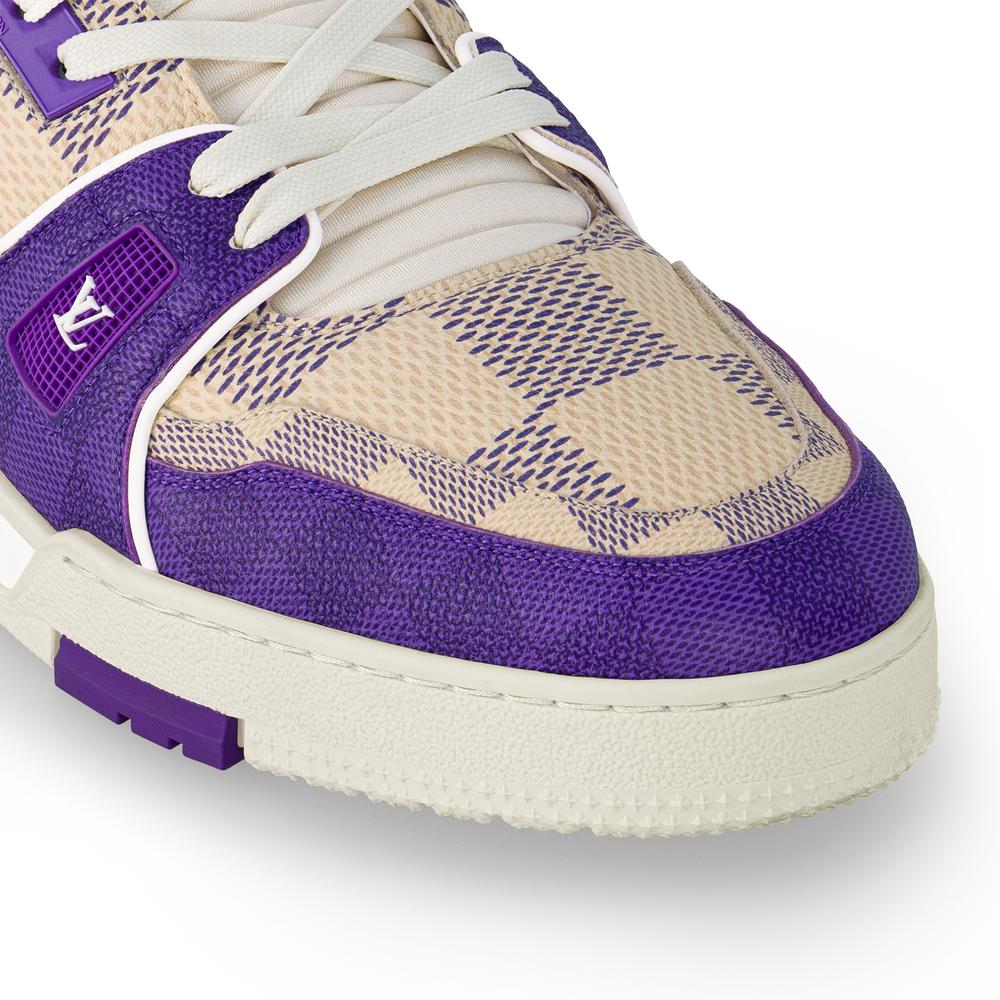 حذاء رياضي رجالي من Louis Vuitton LV Trainer باللون الأرجواني 1AC579