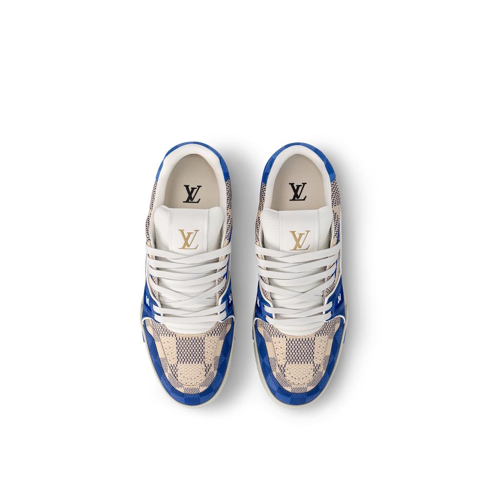 حذاء رياضي Louis Vuitton LV Trainer للرجال باللون الأزرق 1AC57T