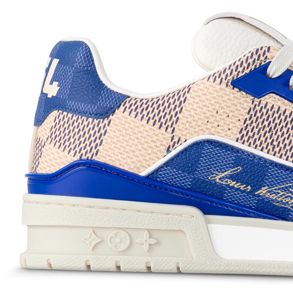 حذاء رياضي Louis Vuitton LV Trainer للرجال باللون الأزرق 1AC57T