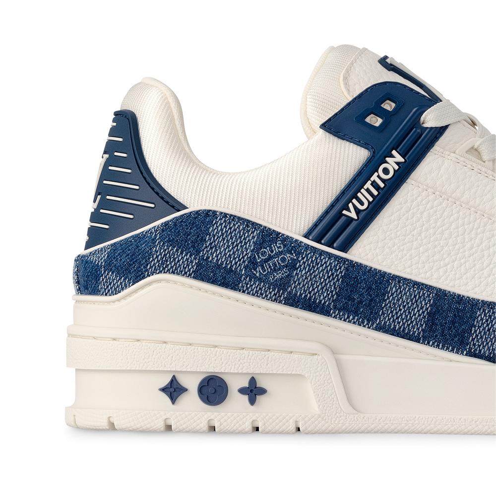 حذاء رياضي Louis Vuitton LV Trainer للرجال باللون الأزرق 1ACPS1