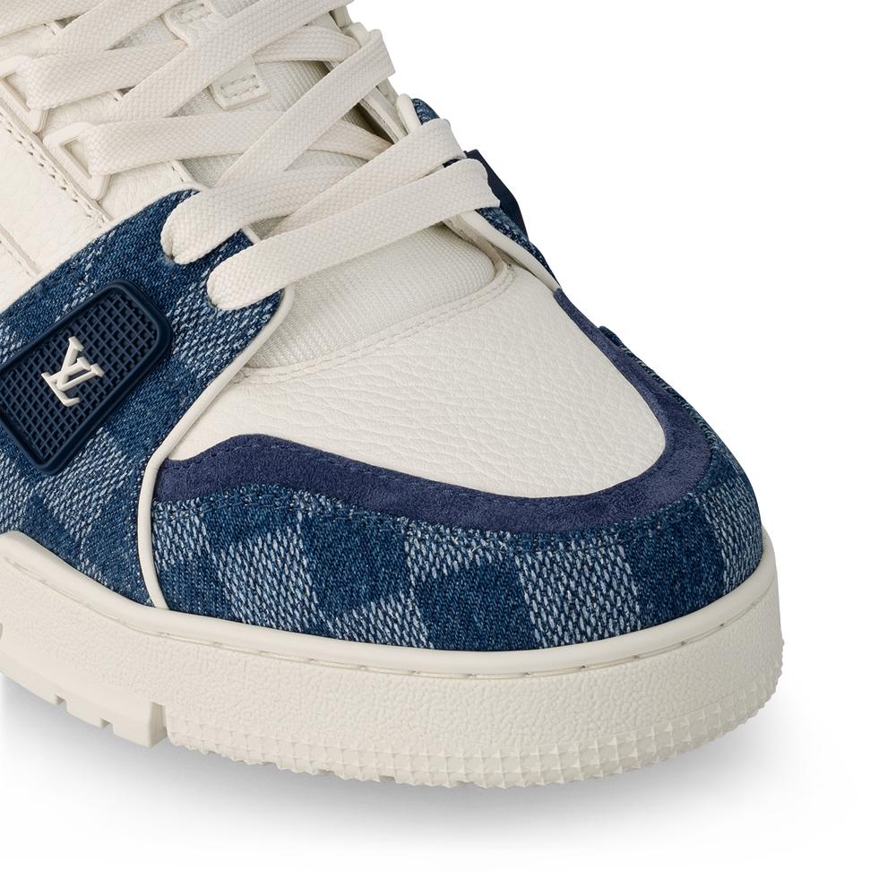 حذاء رياضي Louis Vuitton LV Trainer للرجال باللون الأزرق 1ACPS1