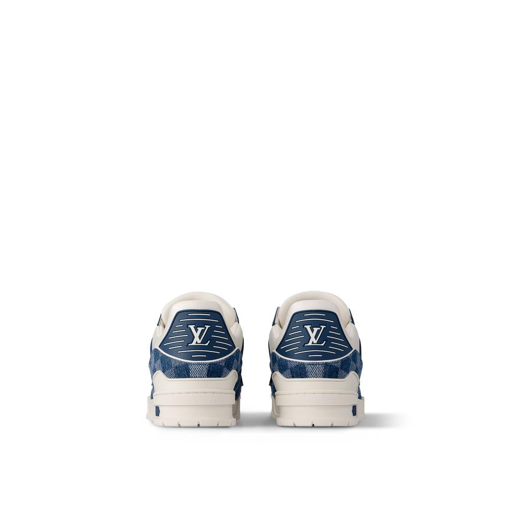 حذاء رياضي Louis Vuitton LV Trainer للرجال باللون الأزرق 1ACPS1