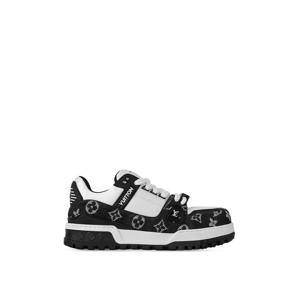 حذاء رياضي رجالي من Louis Vuitton LV Trainer Maxi باللون الأسود 1ACXAA