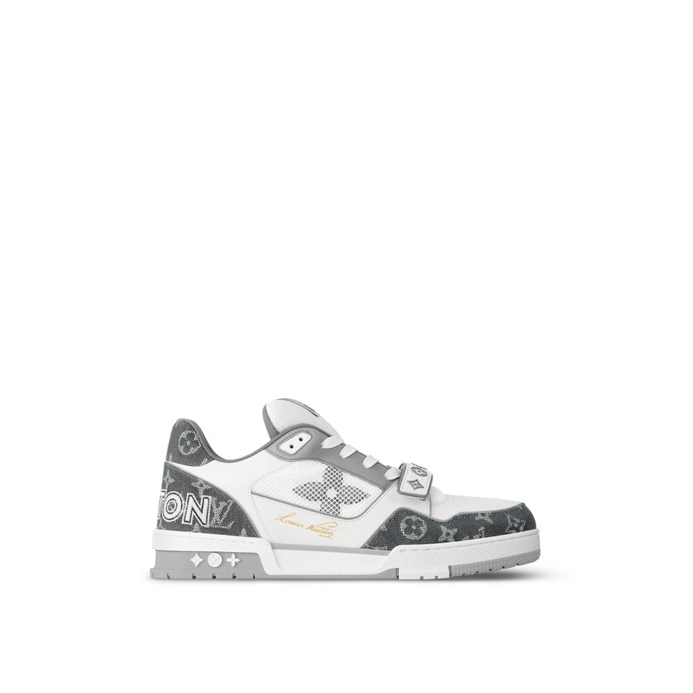 حذاء رياضي Louis Vuitton LV Trainer للرجال باللون الرمادي 1ADF0V