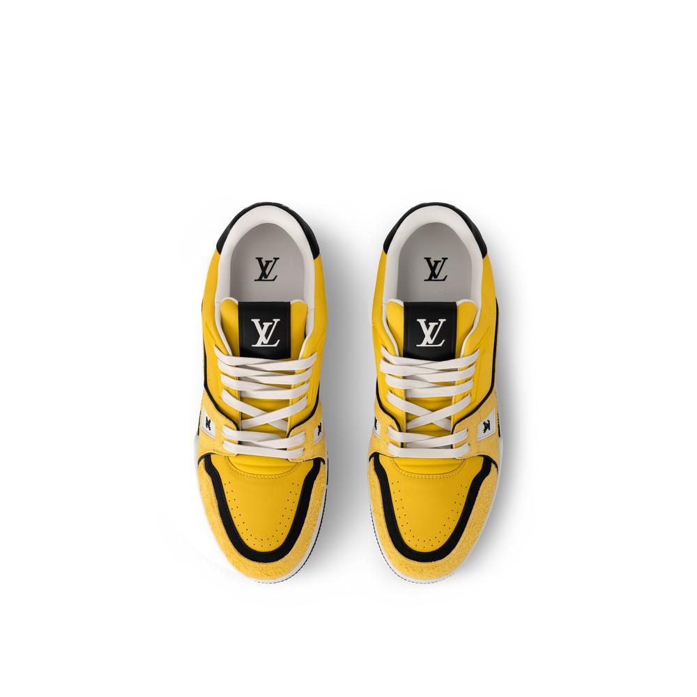 حذاء رياضي رجالي من Louis Vuitton LV Trainer باللون الأصفر 1ADHVB