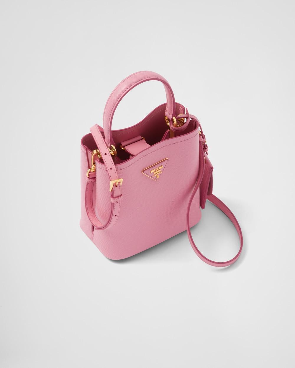 PRADA Women Small Saffiano Leather Prada Panier Bag Petal Pink 1BA217_2ERX_F0442_V_OOO