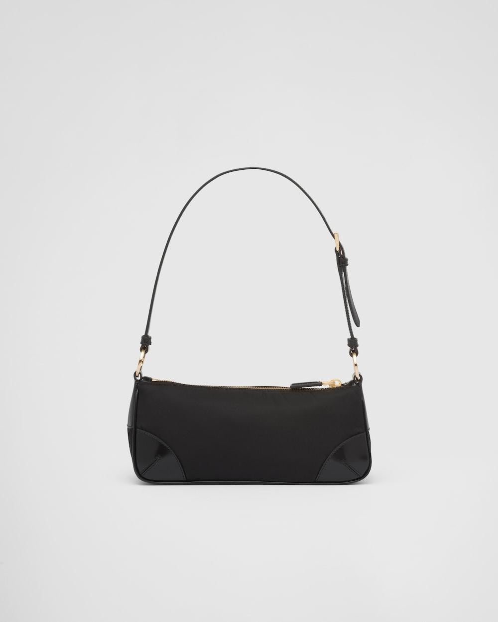 PRADA Women Re-Edition 2002 Re-Nylon and brushed leather shoulder bag Black 1BC201_R789_F0002_V_OOO