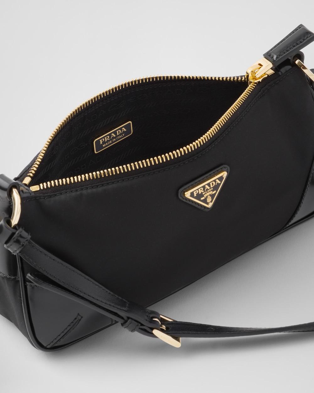 PRADA Women Re-Edition 2002 Re-Nylon and brushed leather shoulder bag Black 1BC201_R789_F0002_V_OOO