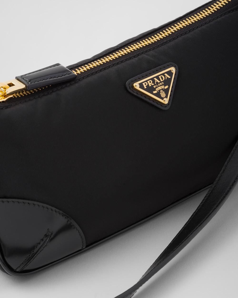 PRADA Women Re-Edition 2002 Re-Nylon and brushed leather shoulder bag Black 1BC201_R789_F0002_V_OOO