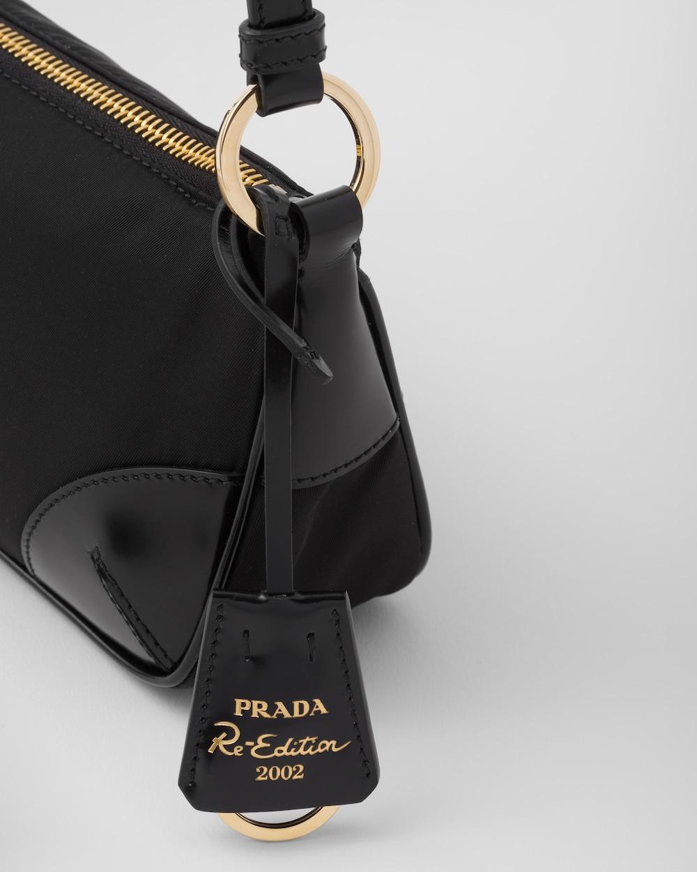 PRADA Women Re-Edition 2002 Re-Nylon and brushed leather shoulder bag Black 1BC201_R789_F0002_V_OOO