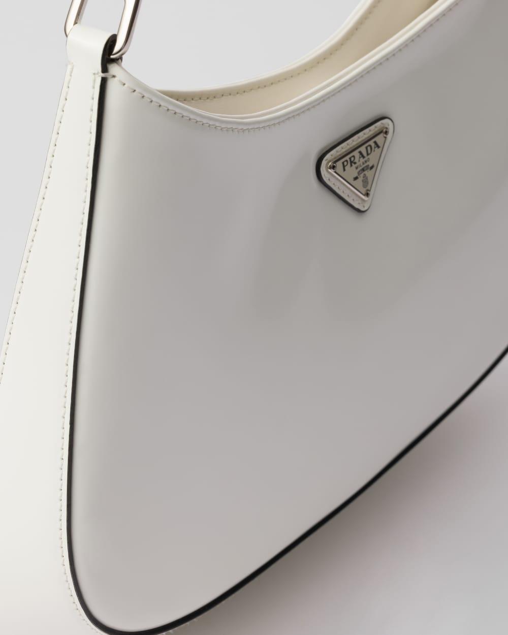 PRADA Women Prada Cleo brushed leather shoulder bag White 1BC499_ZO6_F0PG7_V_OOO