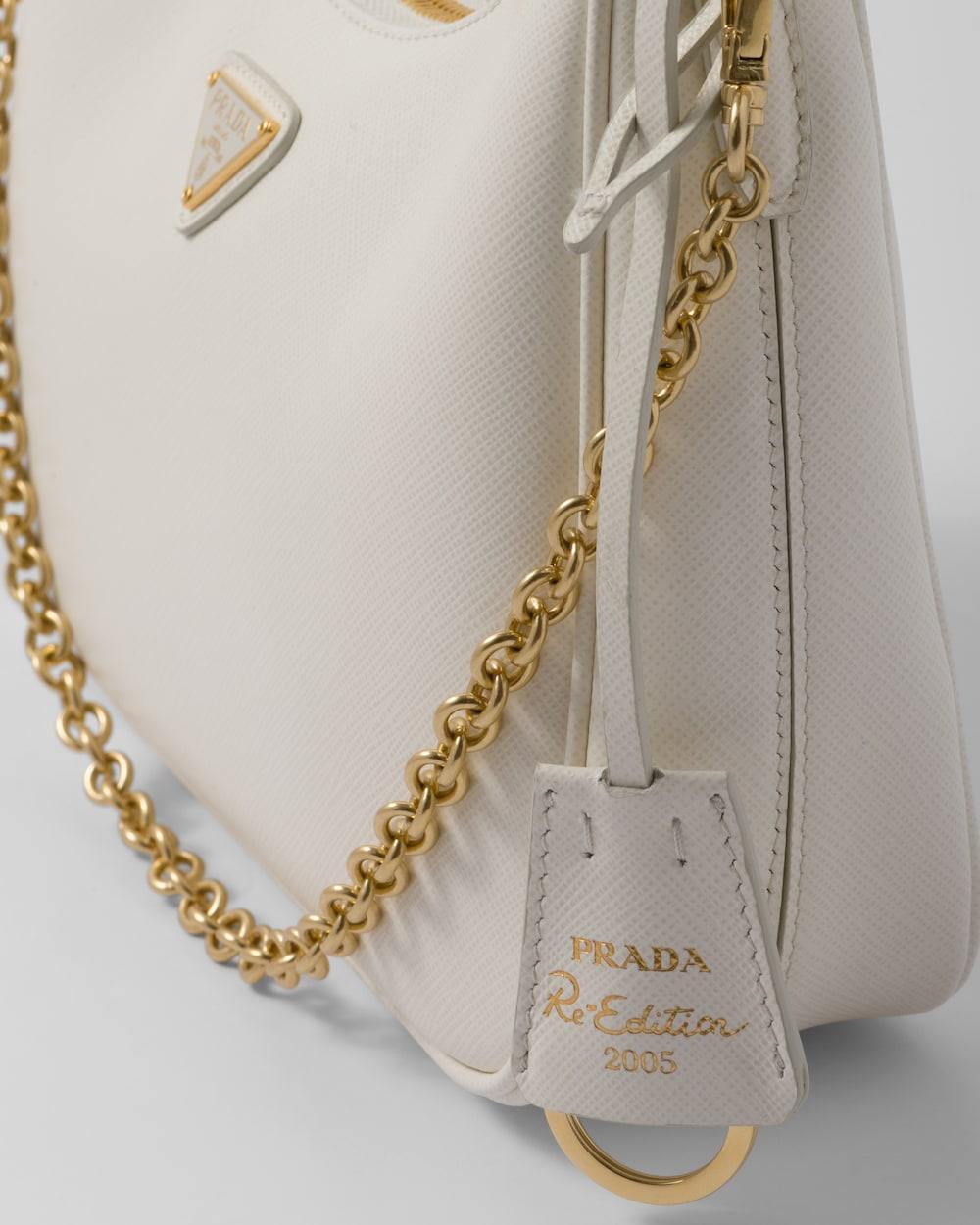 PRADA Women Prada Re-Edition 2005 Saffiano leather bag White 1BH204_NZV_F02EN_V_V2M